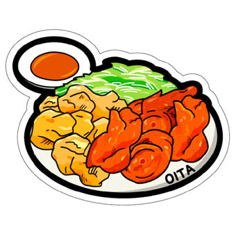 Japan Gotochi (Oita) Postcard - Fried chicken/Chicken tempura