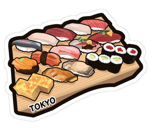 Japan Gotochi (Tokyo) Postcard - Sushi Platter