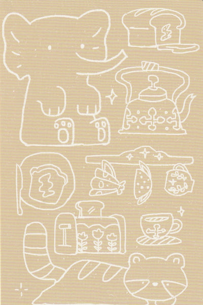 Animal Doodles Postcard (A08)