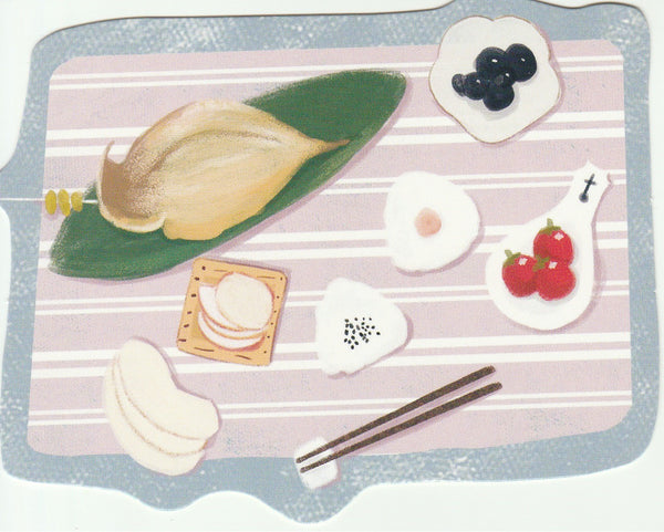 Japanese Bento Lunch Boxes Mini Postcard (BB16)
