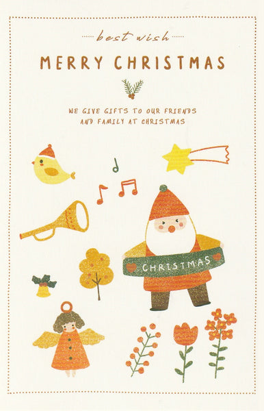 Christmas Wishes Postcard CW16  - Santa Claus Singing