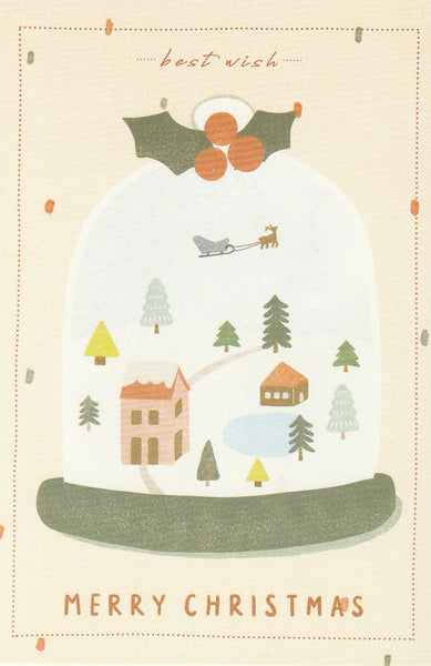 Christmas Wishes Postcard CW02 - Snowglobe