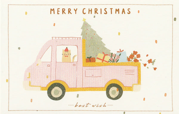 Christmas Wishes Postcard CW30 - Christmas Truck