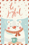 Christmas Animals Postcard - Polar Bear Hot Chocolate