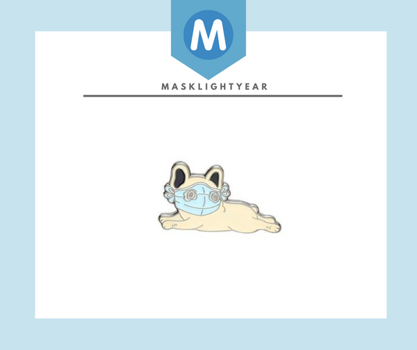 Enamel Pin: Stay safe with Pug!