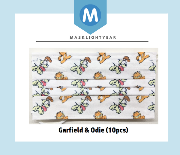 Garfield & Odie | Adult 3ply disposable single-use face mask (10pcs)