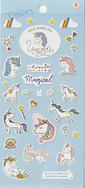 Unicorn Stickers Set C