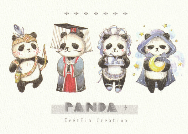Ever & Ein Postcard - Bear & Panda Series (P01)