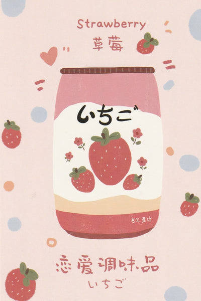Japanese Snacks Postcard Series - Strawberry Can