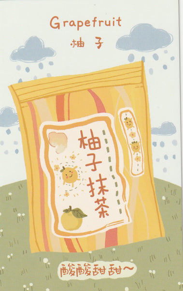 Japanese Snacks Postcard Series - Grapefruit Candy