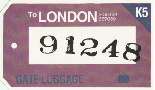 Travel Memories - T07 -  London Luggage Tag Postcard