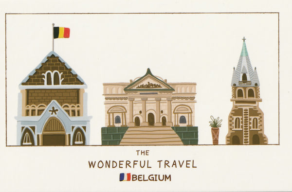 Wonderful Travel Famous Landmarks Postcard - Belgium