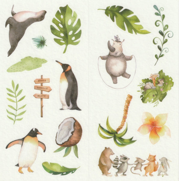 [FREE with US$10 purchase!] Zoo Animal Stickers Set B