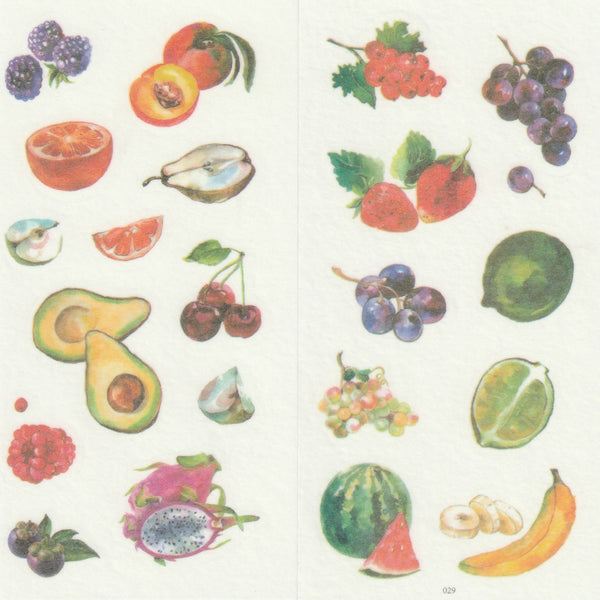 [FREE with US$10 purchase!] Floral Series - Fresh Fruits Stickers Set B