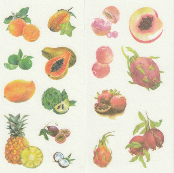 [FREE with US$10 purchase!] Floral Series - Fresh Fruits Stickers Set C