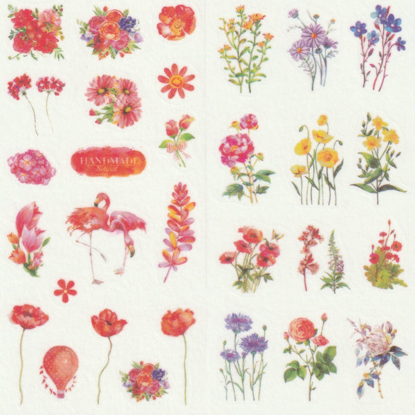 [FREE with US$10 purchase!] Floral Series - Garden Flowers Stickers Set A