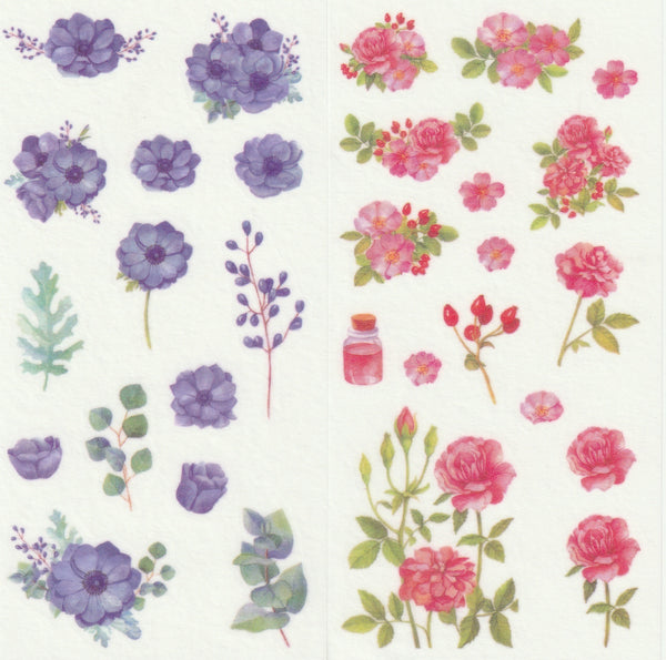[FREE with US$10 purchase!] Floral Series - Garden Flowers Stickers Set B