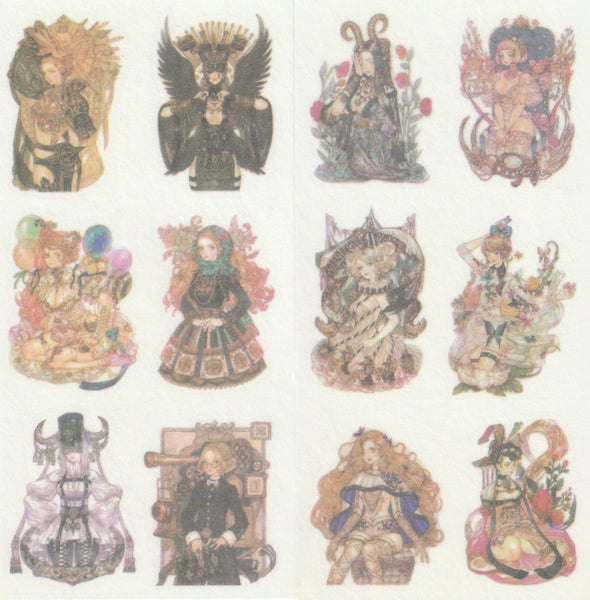 [FREE with US$10 purchase!] Fantasy characters Stickers Set C