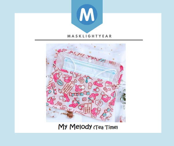 [FREE with USD30 purchase!] Mask Pouch - Sanrio My Melody (Tea Time)