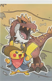 Pokemon Fossil Museum Special Limited Edition Postcard - Tyrantrum & Pikachu
