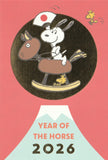 Snoopy & Mt Fuji - Happy New Year 2026 Year of the Horse Postcard
