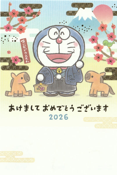 Japan Sanrio - Doraemon - Happy New Year 2026 Year of the Horse Postcard