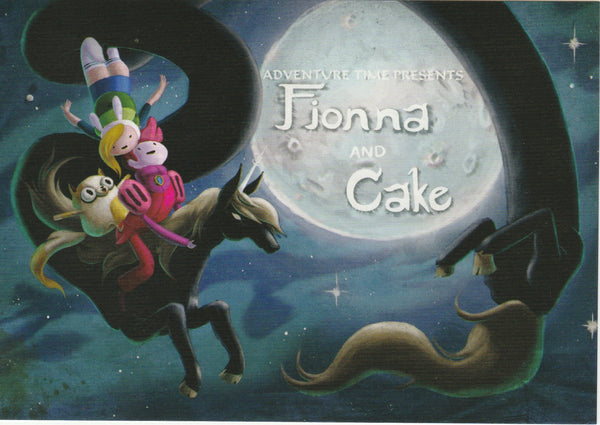 Adventure Time Postcard - Fiona & Cake (Moon)