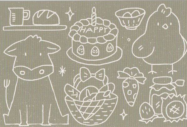 Animal Doodles Postcard (A19)