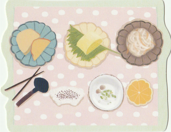 Japanese Bento Lunch Boxes Mini Postcard (BB26)