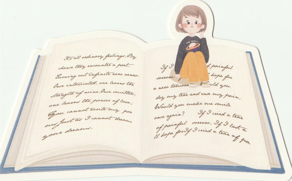 Bookmark Girl Series 22 - Sitting on the pages
