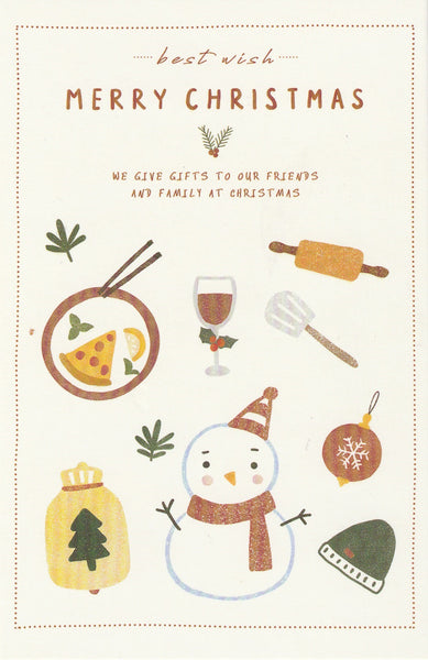 Christmas Wishes Postcard CW14 - Snowman
