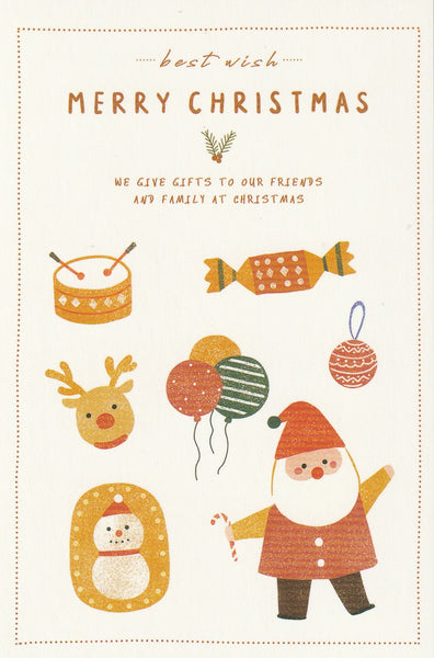 Christmas Wishes Postcard CW19 - Santa Gifts