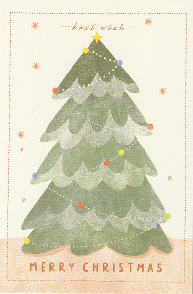Christmas Wishes Postcard CW01 - Christmas Tree