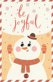 Christmas Animals Postcard - Snowman Joyful