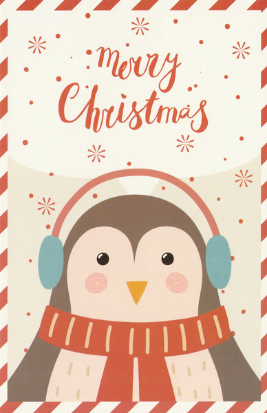 Christmas Animals Postcard - Penguin