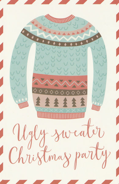 Christmas Animals Postcard - Sweater