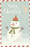 Christmas Animals Postcard - Snowman