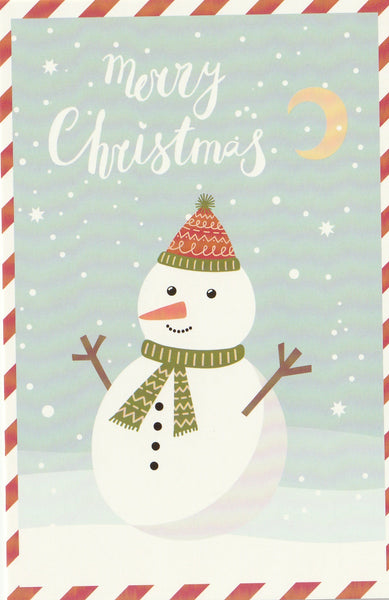 Christmas Animals Postcard - Snowman