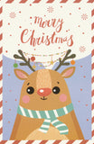 Christmas Animals Postcard - Rudolp The Red Nose Reindeer