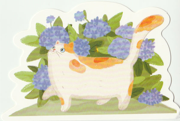Kitty Cats in the Backyard - Cartoon Postcard (BC17)