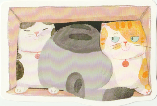 Kitty Cats in the Backyard - Cartoon Postcard (BC21)