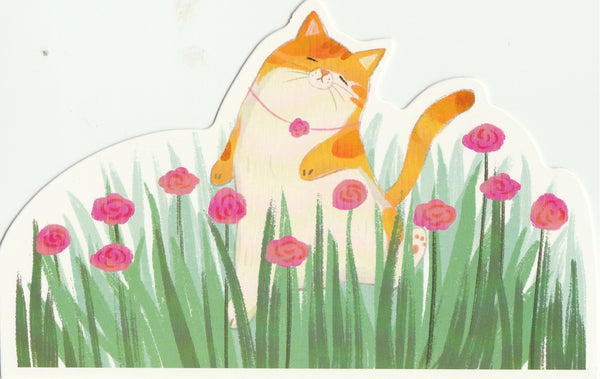 Kitty Cats in the Backyard - Cartoon Postcard (BC23)