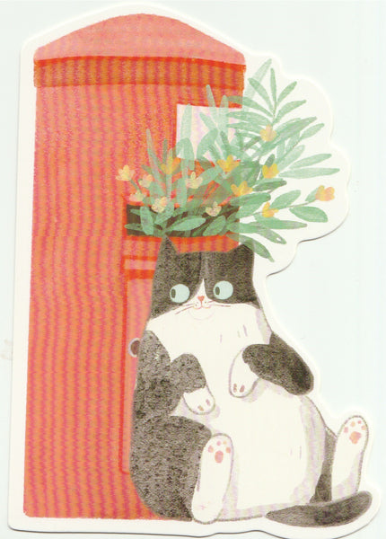 Kitty Cats in the Backyard - Cartoon Postcard (BC02)
