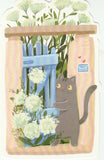Kitty Cats in the Backyard - Cartoon Postcard (BC03)