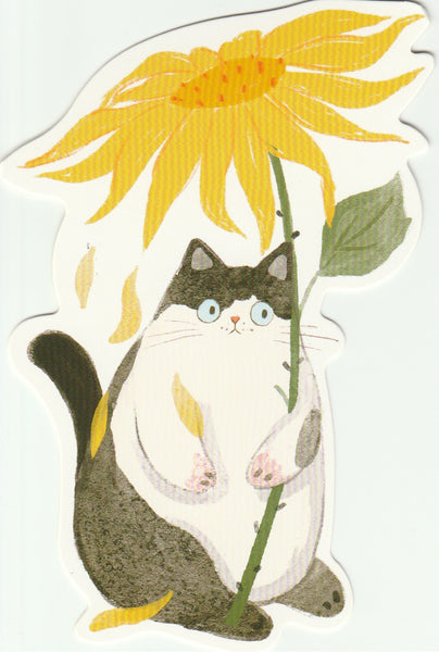 Kitty Cats in the Backyard - Cartoon Postcard (BC09)