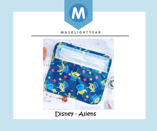 [FREE with USD30 purchase!] Mask Pouch - Disney Aliens (Blue)