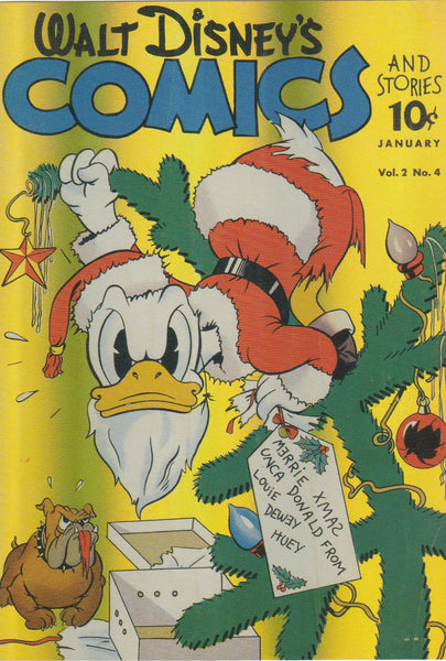 Disney - Christmas Donald Duck Shiny Postcard