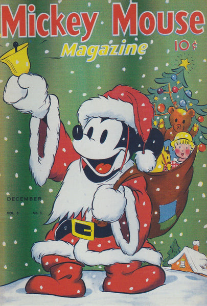 Disney - Christmas Mickey Mouse Shiny Postcard