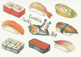 Ever & Ein Postcard - Dessert Series - Sushi Platter B