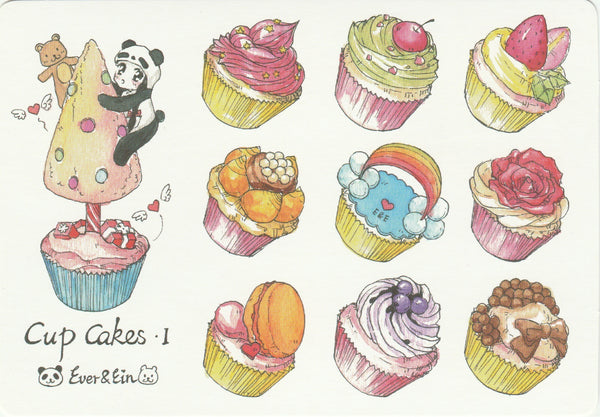 Ever & Ein Postcard - Dessert Series - Dessert Cupcakes A